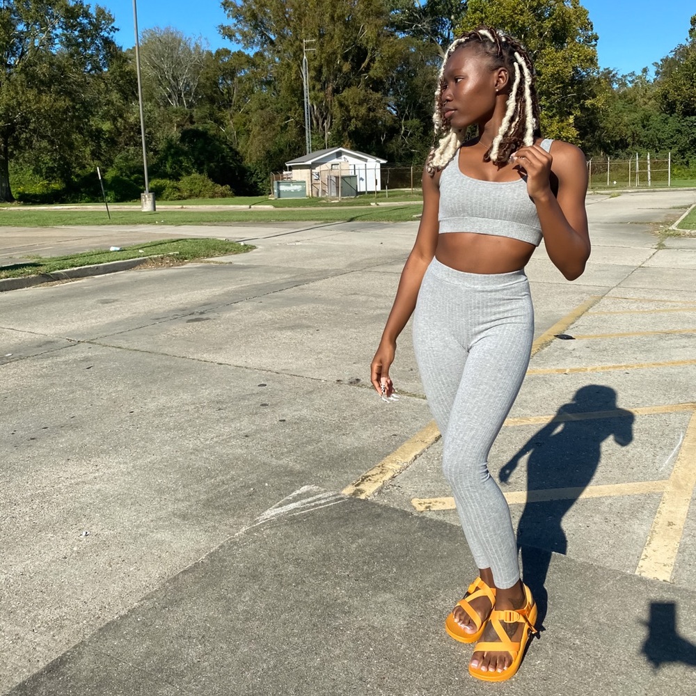 Crop Top + Leggings Sports Set